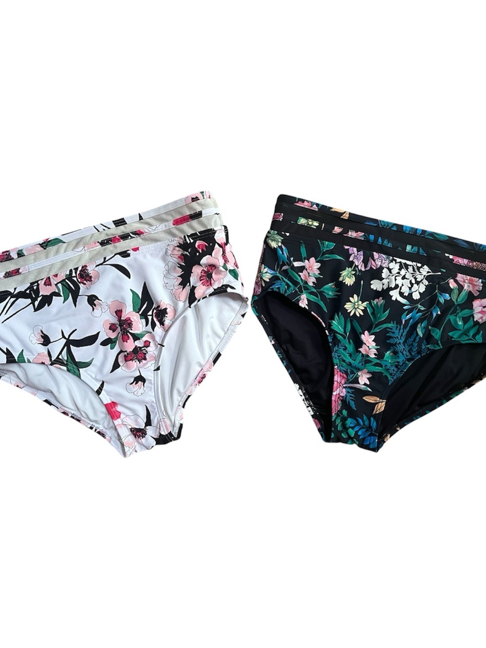2 Tommy Hilfiger Carnival Rosa high-waist bikini bottoms Medium Floral Pattern